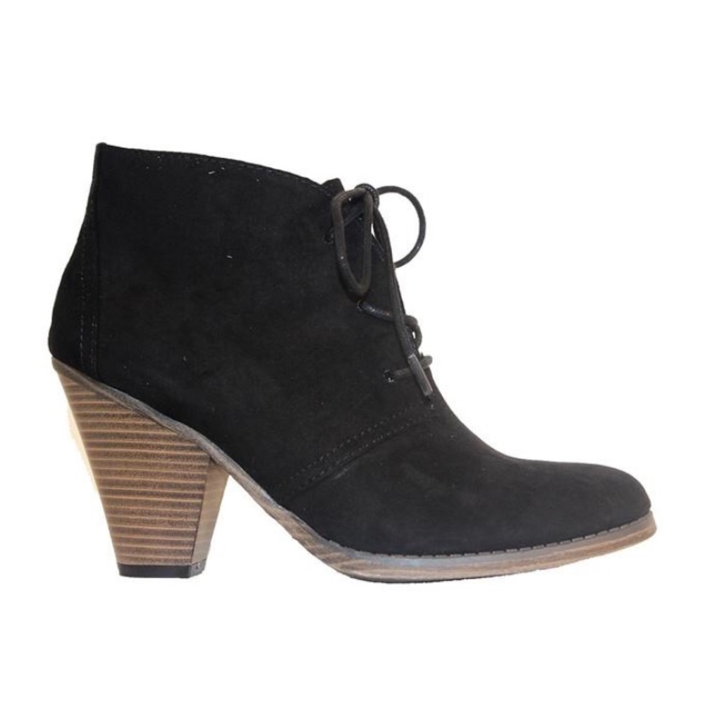 MIA Shawna - Black Suede Lace-Up Bootie